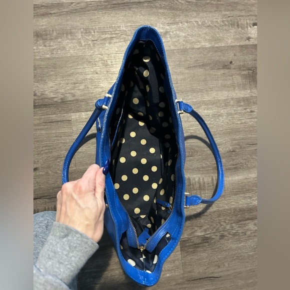 Kate Spade Blue Patent Tote Bag - Picture 4 of 10